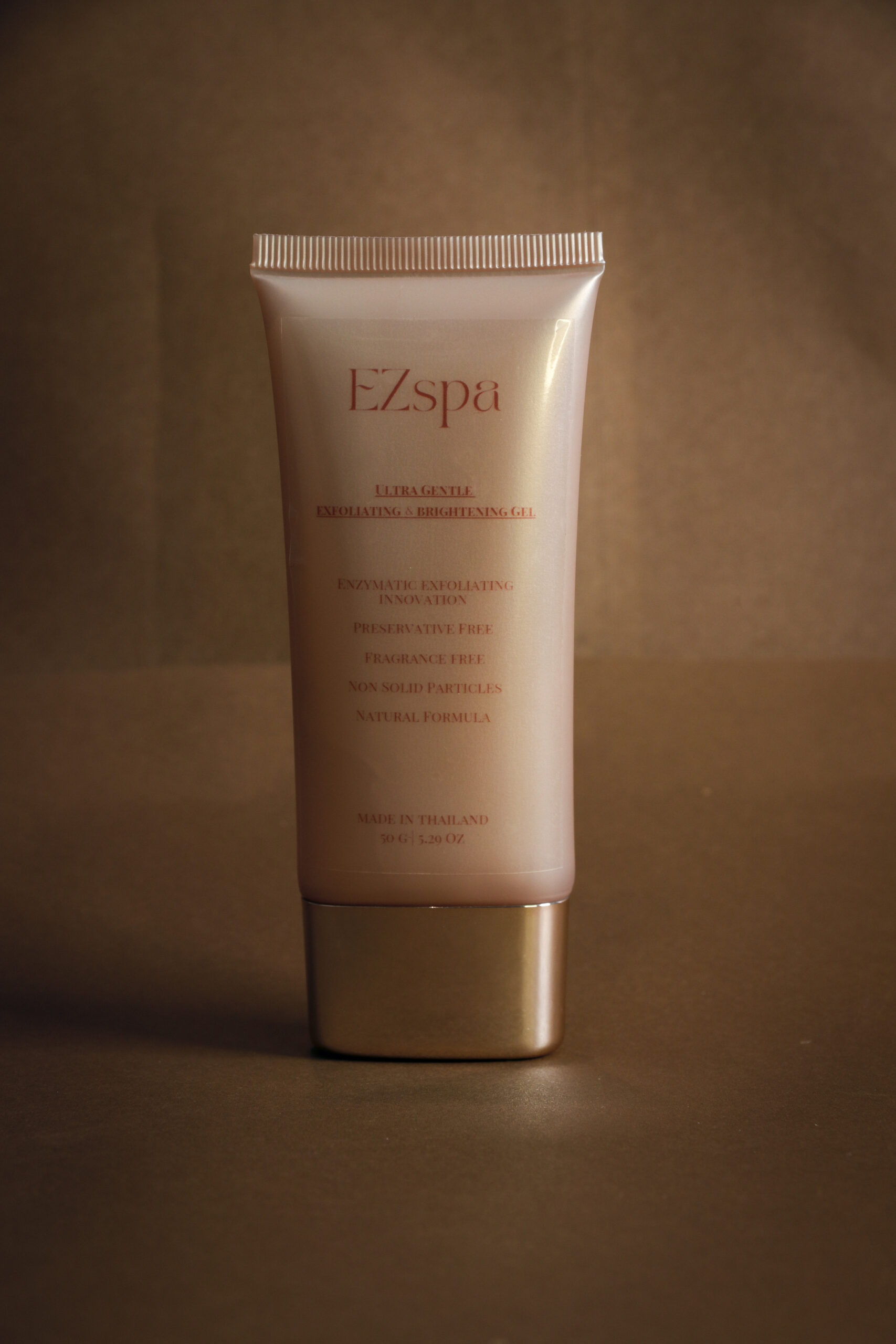 EZspa gentle facial scrub in premium tube packaging